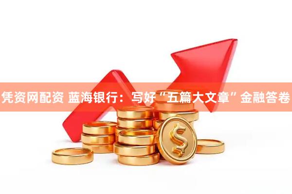 凭资网配资 蓝海银行：写好“五篇大文章”金融答卷