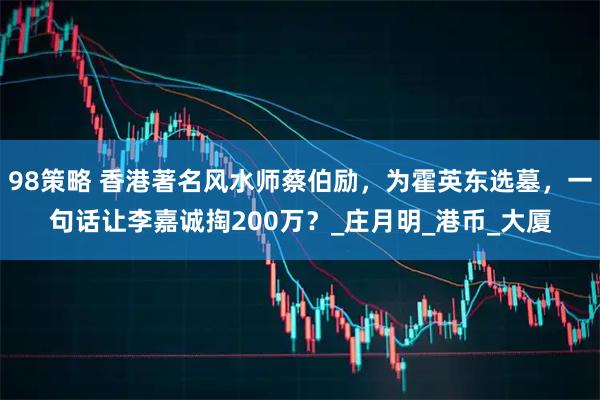 98策略 香港著名风水师蔡伯励，为霍英东选墓，一句话让李嘉诚掏200万？_庄月明_港币_大厦